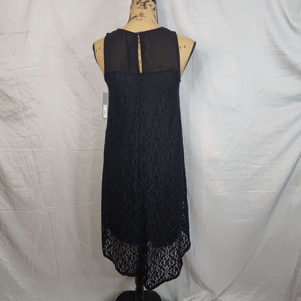 New w/tag APT. 9 Size 2 'Black Tie' Lined Lace Overlay A-line Floral Shift Dress - Picture 3 of 10